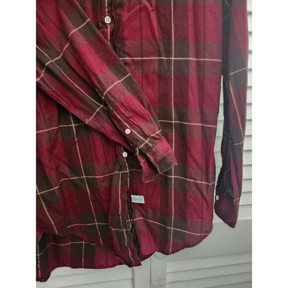 Ralph Lauren Sz S Men's Plaid Lightweight Flannel Shirt Like New Red Black Check - Picture 3 of 8